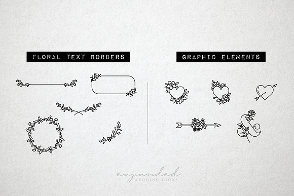 100 Wedding Icons Set - Expanded in Flower Icons - product preview 8
