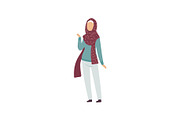 Muslim Woman in Modern Clothing and