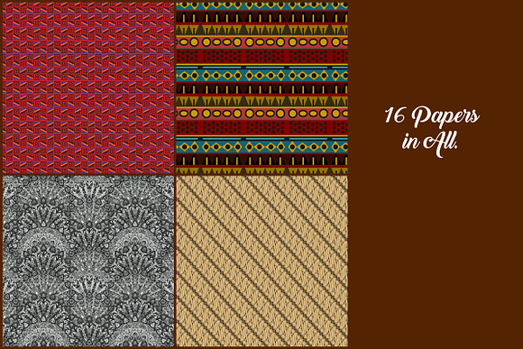 Boho Tribal Digital Papers in Patterns - product preview 3