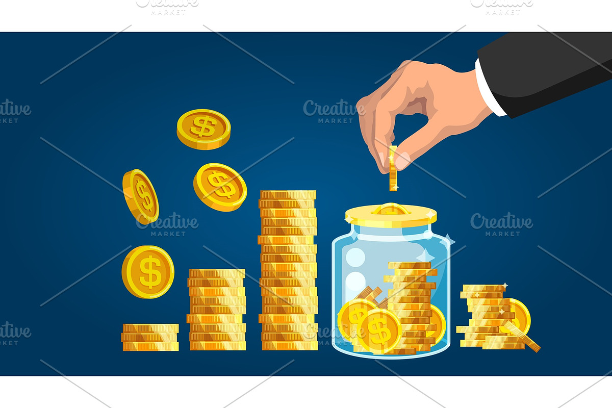 money saving concept in Illustrations - product preview 8