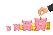 Piggy bank concept.
