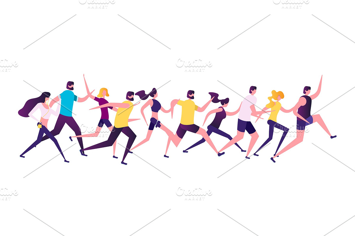 Business people running. in Illustrations - product preview 8