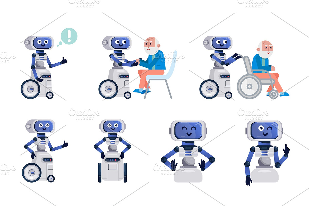 Robot assistant isolated. in Illustrations - product preview 8