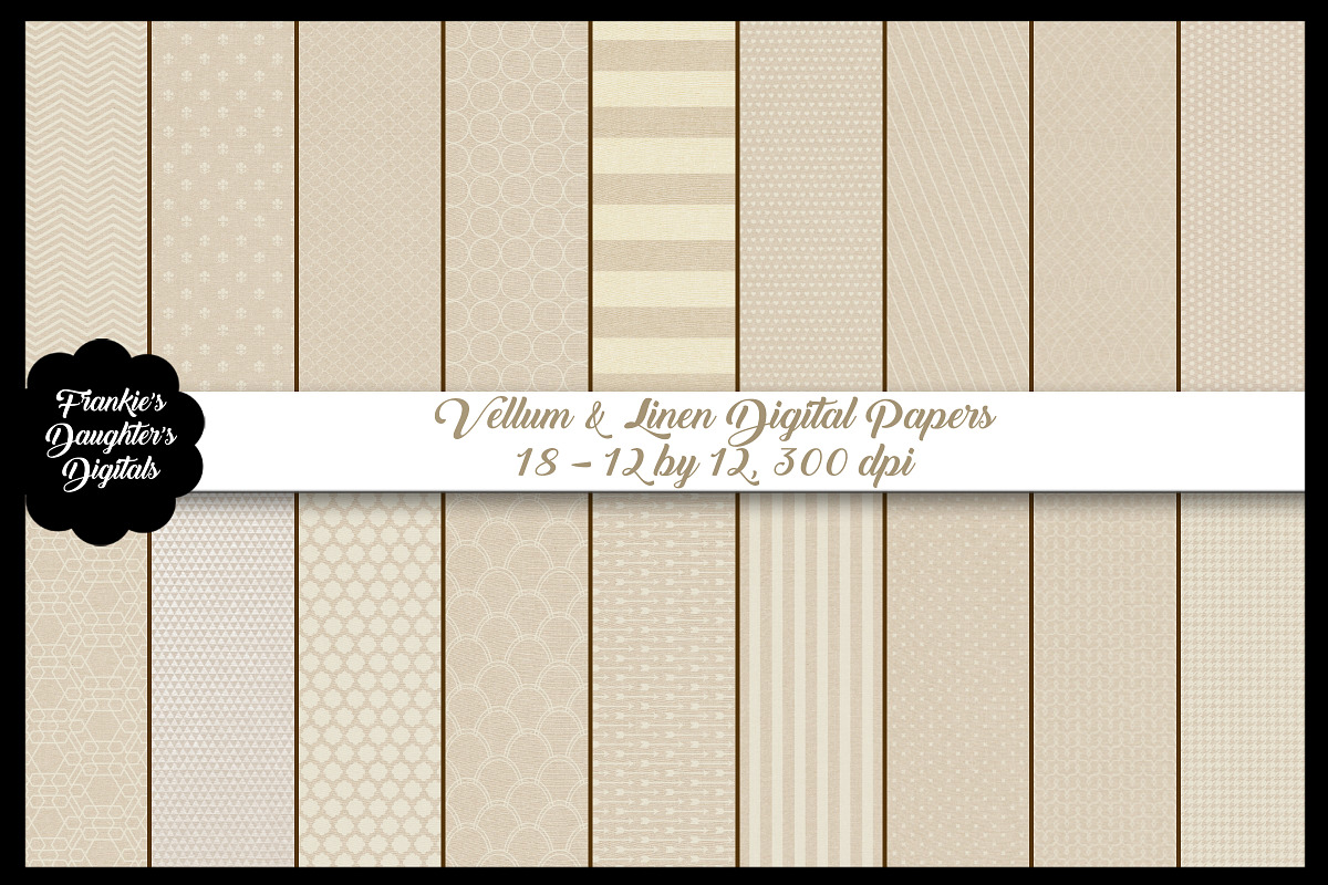 Elegant Vellum & Linen Papers in Patterns - product preview 8