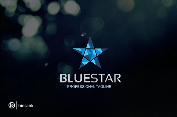 Poly Blue Star Logo in Logo Templates - product preview 1