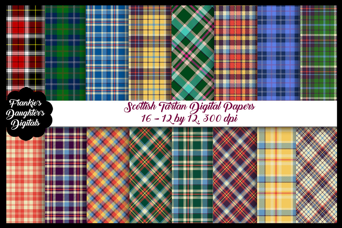 Scottish Tartan Digital Papers in Patterns - product preview 8