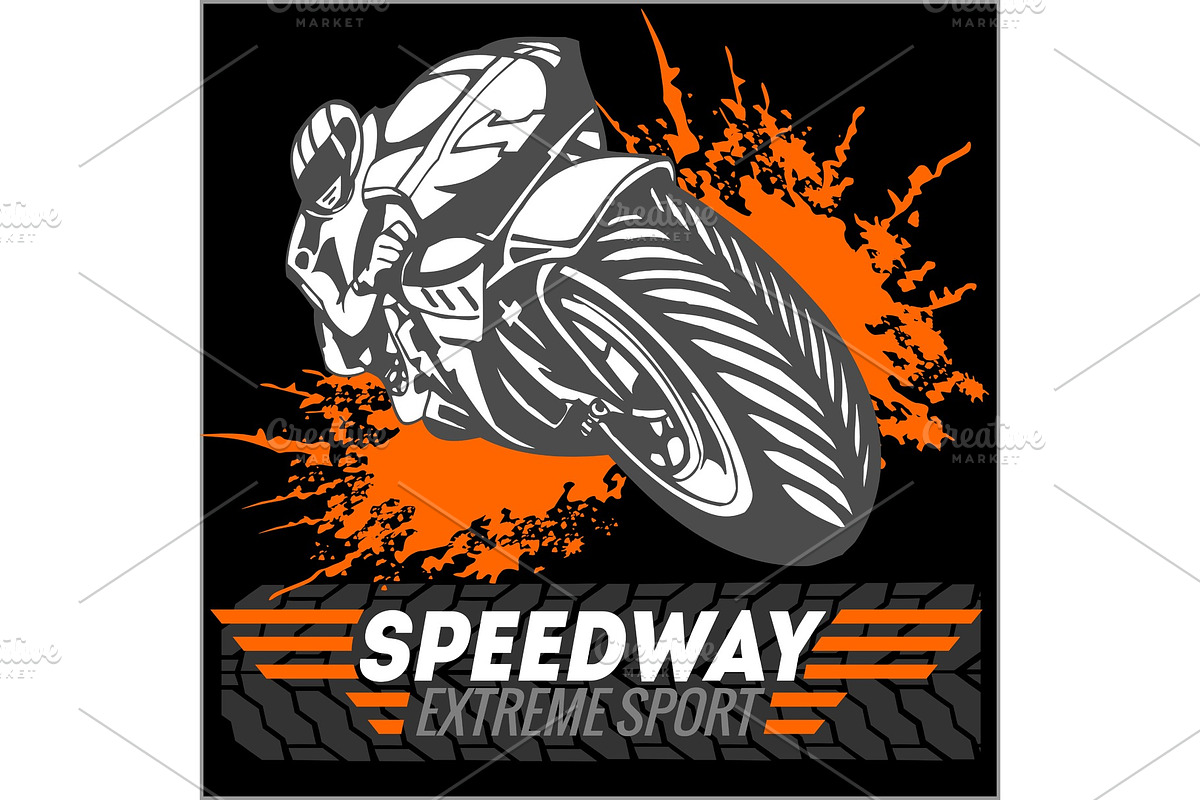 Motorcycle - extreme sport. Vector in Illustrations - product preview 8