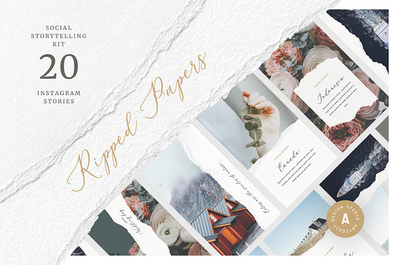 Ripped Papers — Instagram Templates in Instagram Templates - product preview 5