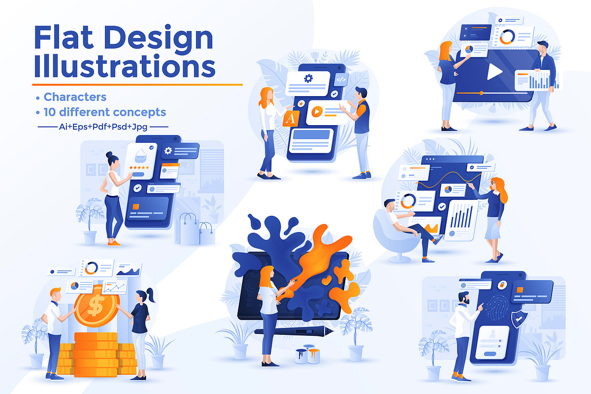 Modern Flat design Business concepts in Illustrations - product preview 8
