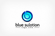 Blue Solution 3D Logo