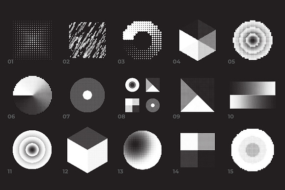 60 Vector Halftones. Part 2 in Objects - product preview 1