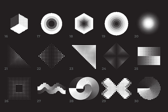 60 Vector Halftones. Part 2 in Objects - product preview 2