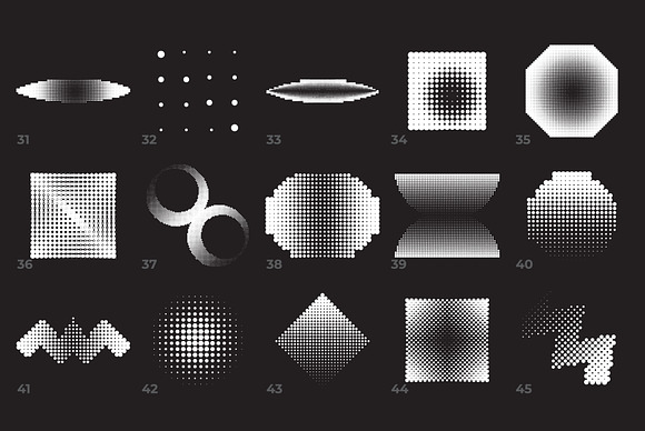 60 Vector Halftones. Part 2 in Objects - product preview 3