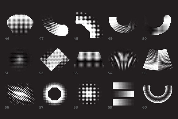60 Vector Halftones. Part 2 in Objects - product preview 4