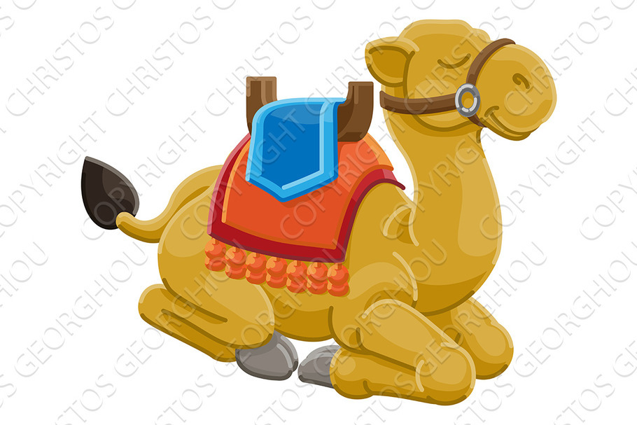Camel Animal Cartoon Character in Illustrations - product preview 8