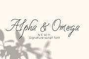 Alpha & Omega signature script font