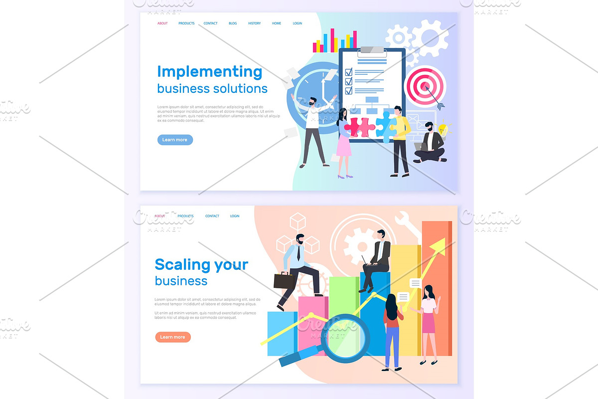 Business Solutions and Scaling in Illustrations - product preview 8