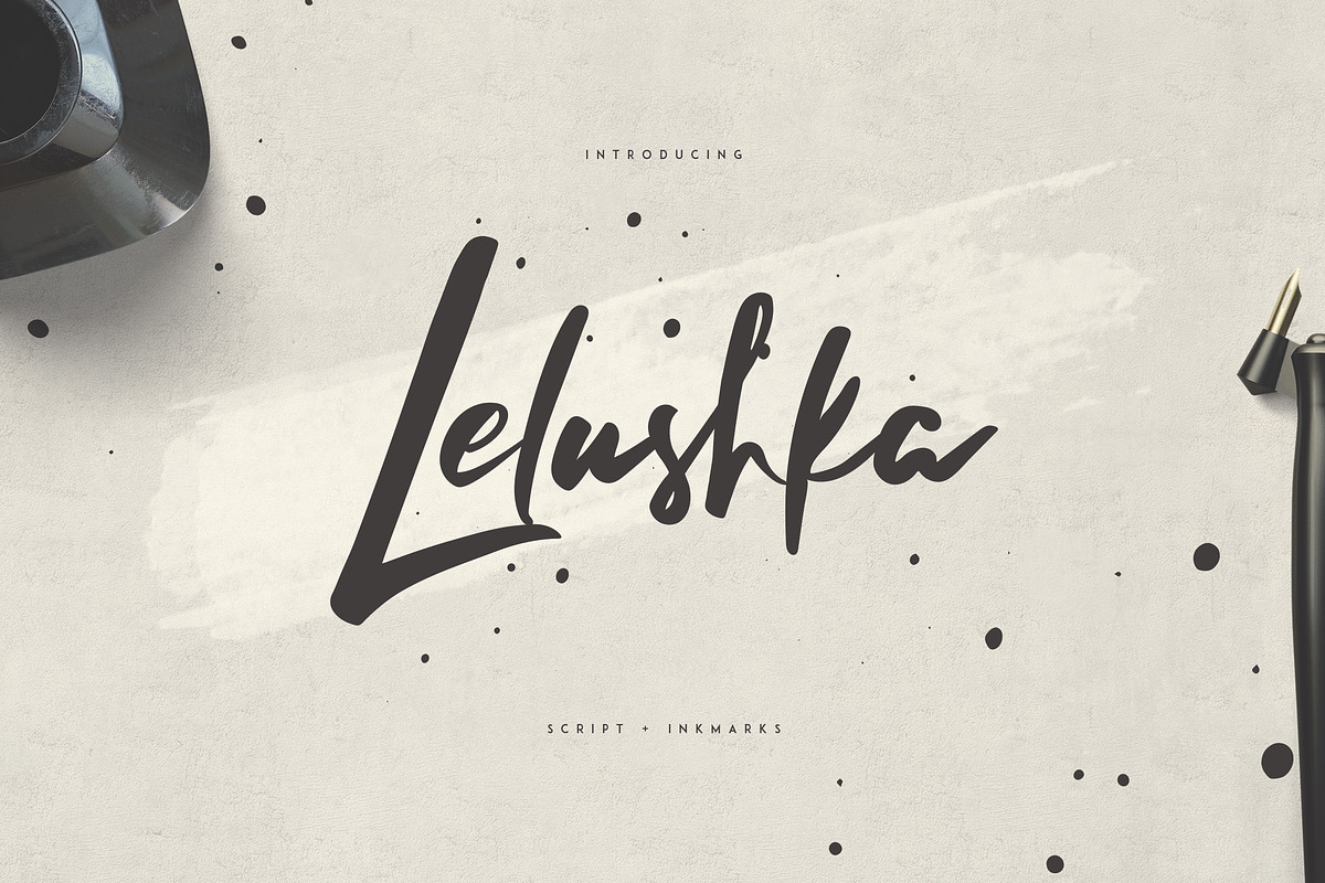 Lelushka Script + Ink marks in Script Fonts - product preview 8