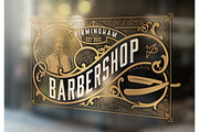 Barbershop logo template