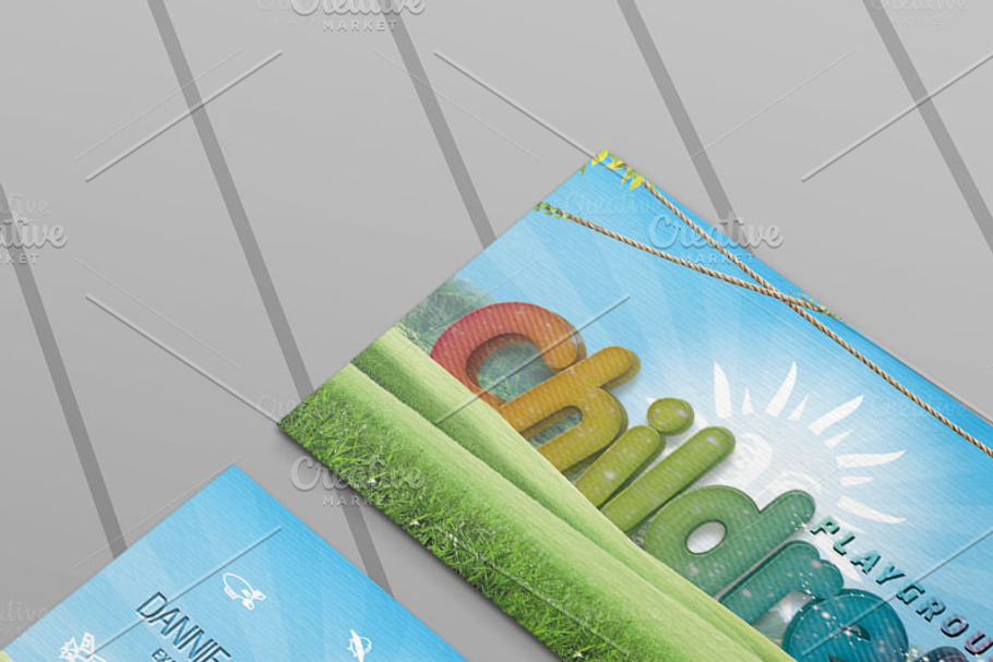 Children Playground Business Card in Business Card Templates - product preview 1