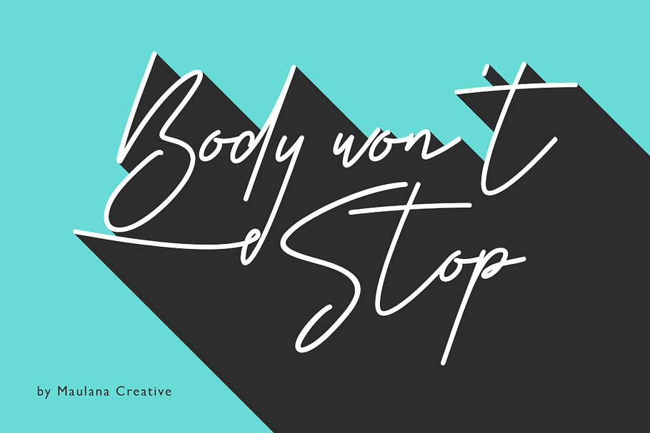 Body Won't Stop - Signature Font in Script Fonts - product preview 8