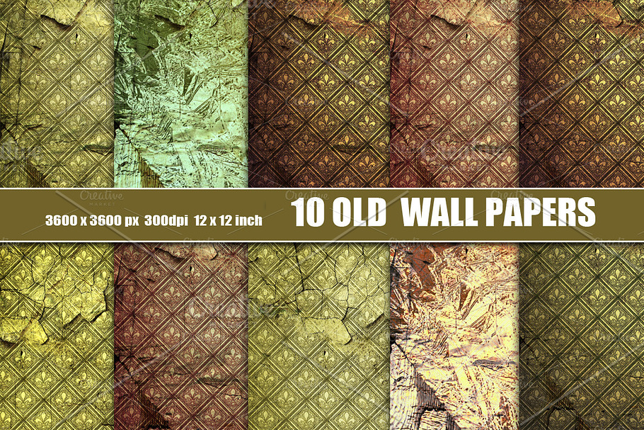 OLD WALL PAPER GRUNGE DISTRESSED