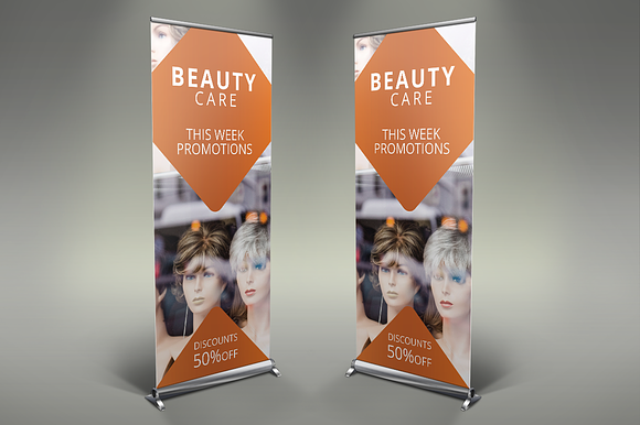 Beauty Saloon Roll Up Banners in Presentation Templates - product preview 1