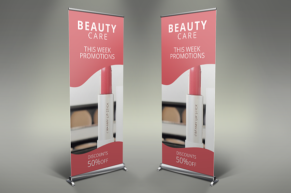 Beauty Saloon Roll Up Banners in Presentation Templates - product preview 2
