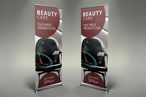 Beauty Saloon Roll Up Banners in Presentation Templates - product preview 3