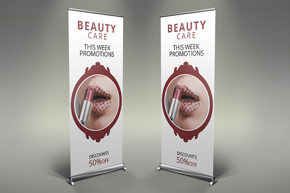 Beauty Saloon Roll Up Banners in Presentation Templates - product preview 6