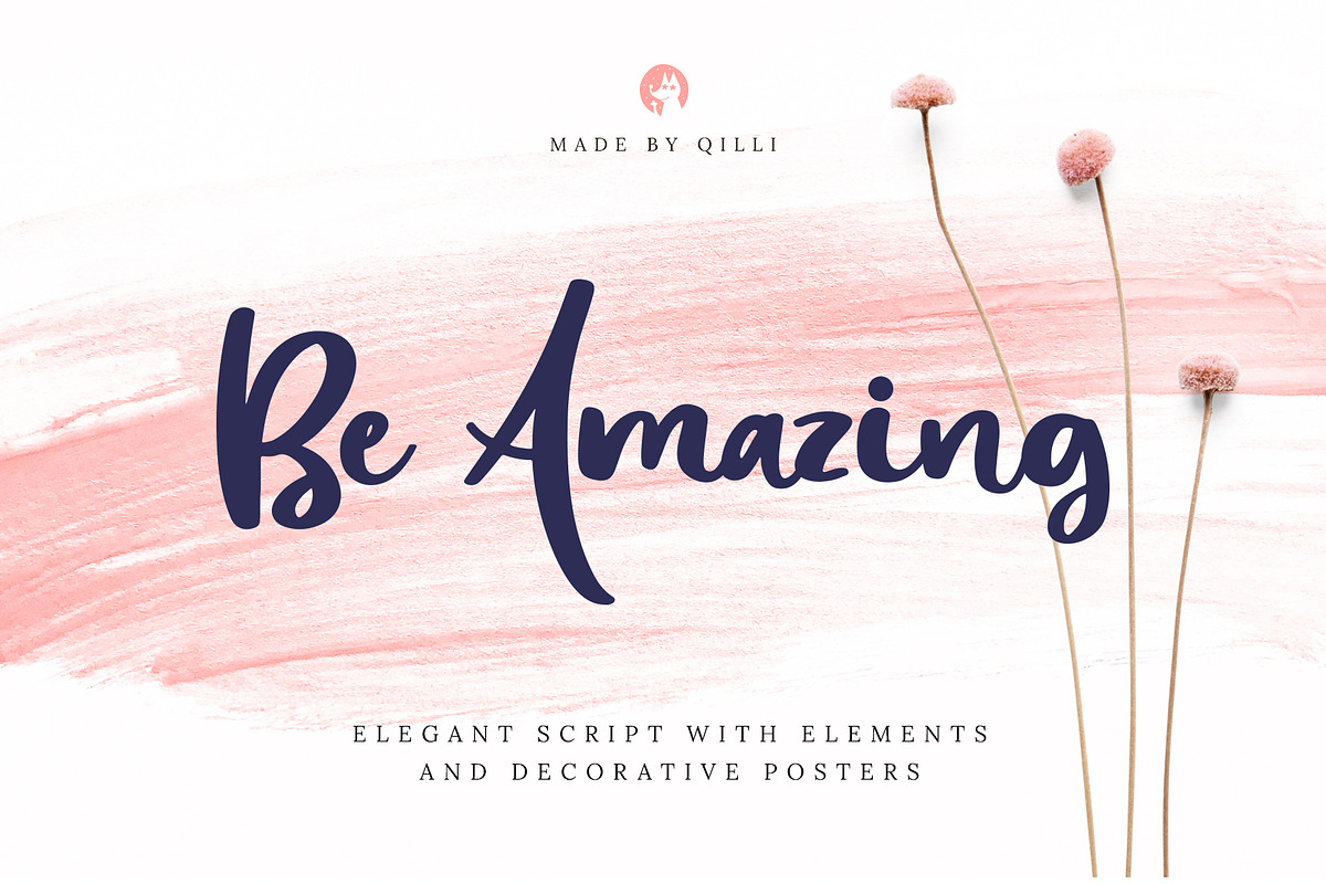 Be Amazing Font with Posters & Decor in Script Fonts - product preview 8