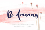 Be Amazing Font with Posters & Decor
