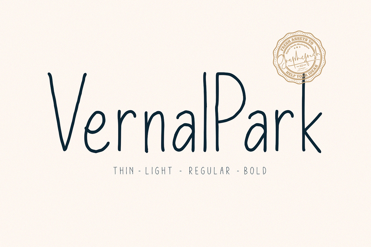 Vernal Park Font Family in Sans-Serif Fonts - product preview 8
