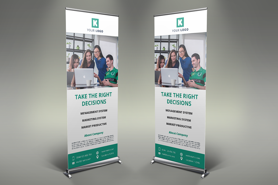 Corporate Roll Up Banner in Presentation Templates - product preview 8