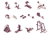 Vector gym exercise machines