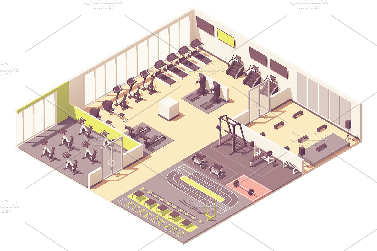 Vector fitness club in Illustrations - product preview 8