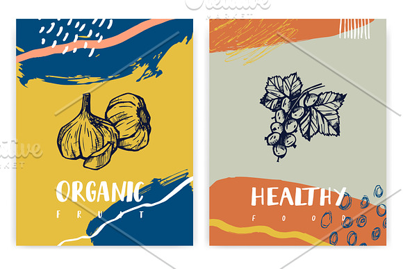 Vegans, farm food, vegetarians. in Illustrations - product preview 18