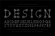 Vector english stylized alphabet