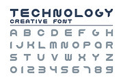 English technology creative alphabet