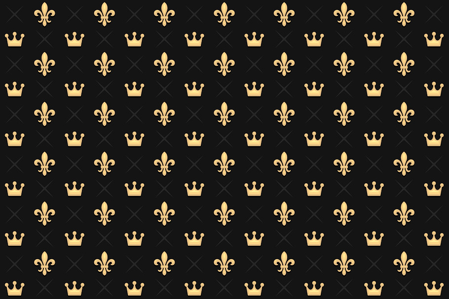 Seamless Pattern with King Crowns in Patterns - product preview 8