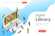 Landing page of online library