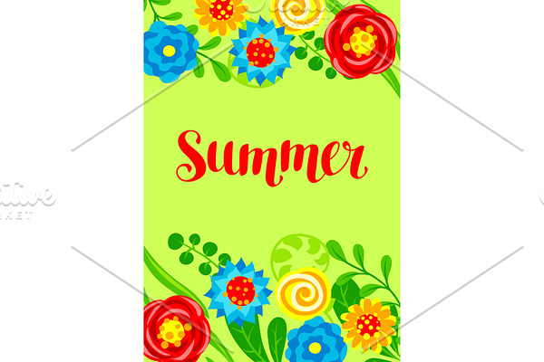 Background with summer flowers.