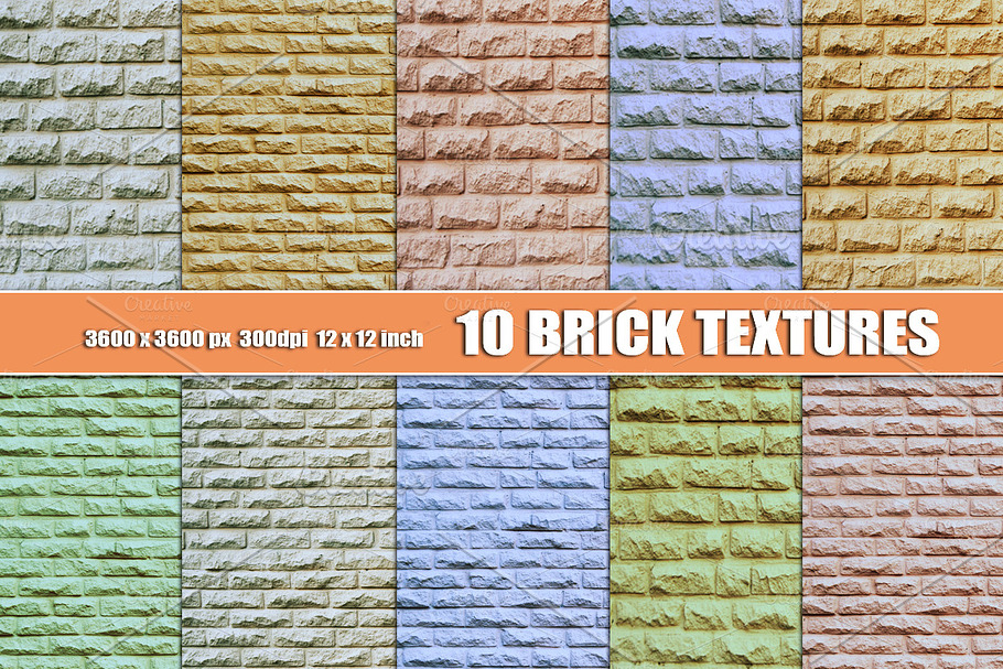 BRICK WALL TEXTURED BACKGROUND in Textures - product preview 8