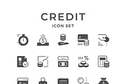 Set icons of credit