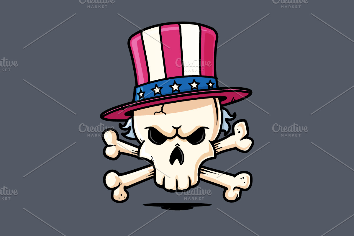 Uncle Sam Skull in Illustrations - product preview 8