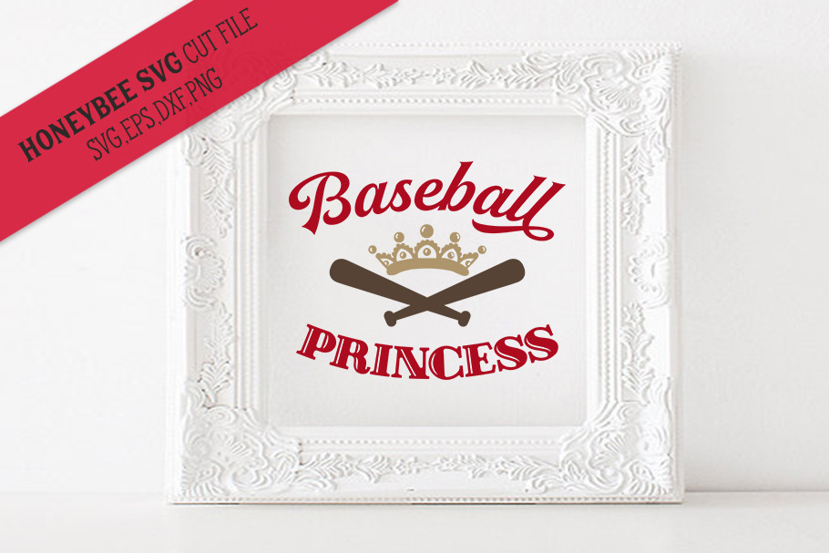 Baseball Princess SVG Cut File