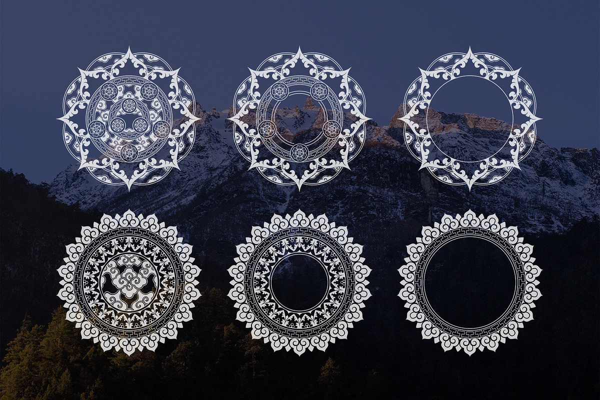 Mountain Portals - Mandala Set in Graphics - product preview 8