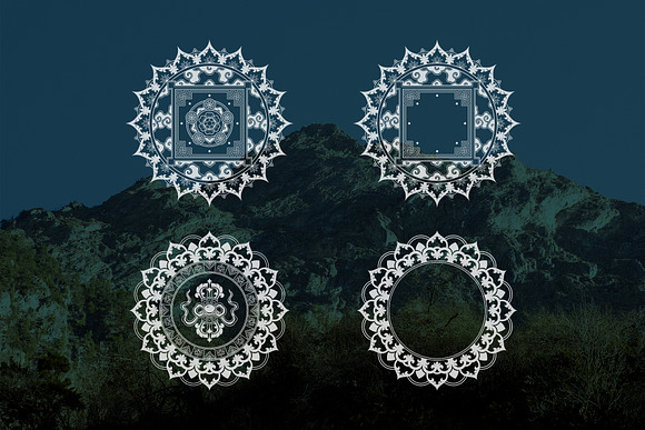 Mountain Portals - Mandala Set in Graphics - product preview 1
