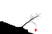 Heart on tree
