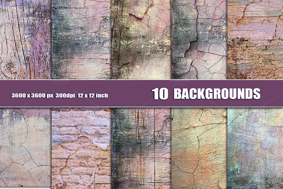 GRUNGE WALL CRACK texture background in Textures - product preview 8